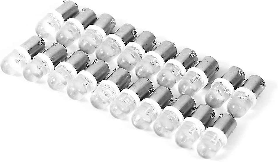 Dashboard Light Bulbs， 20pcs T11 T4w Ba9s H6w 1895 Convex 1led Auto Car Led White Light For Dashboard20pcs)