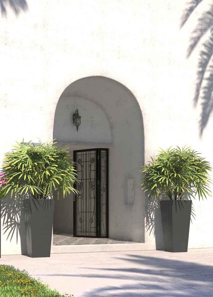 CLIMA Commercial Grade Tapered Planter  36 quotHeight   Transitional   Outdoor Pots And Planters   by Le Present  Houzz