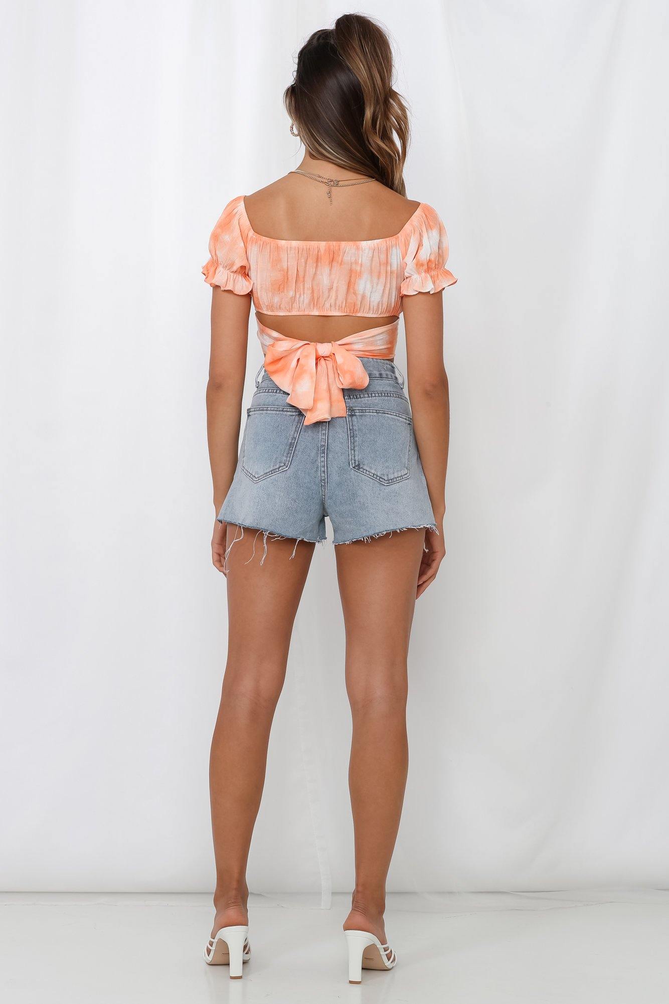 Lost On Mars Crop Top Orange