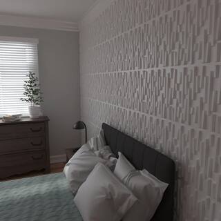 Ekena Millwork 19-58-in W x 19-58-in H Staggered Brick EnduraWall Decorative 3D Wall Panel WP20X20SBWH-CASE-12