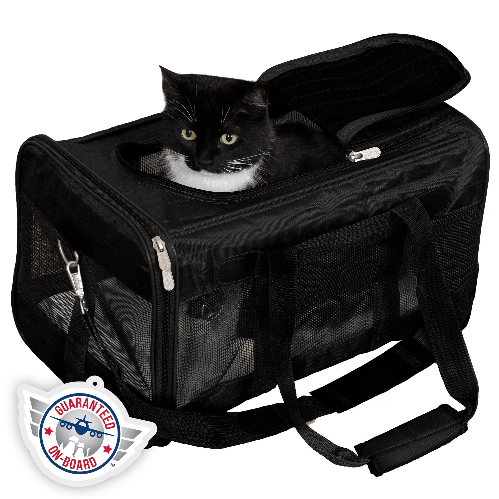 Sherpa Original Deluxe Pet Carrier， Large， Black