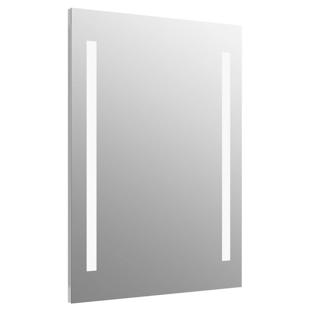 KOHLER 24 in. W x 33 in. H Rectangular Frameless Wall Mount LED Light Bathroom Vanity Mirror K-99571-TLC-NA