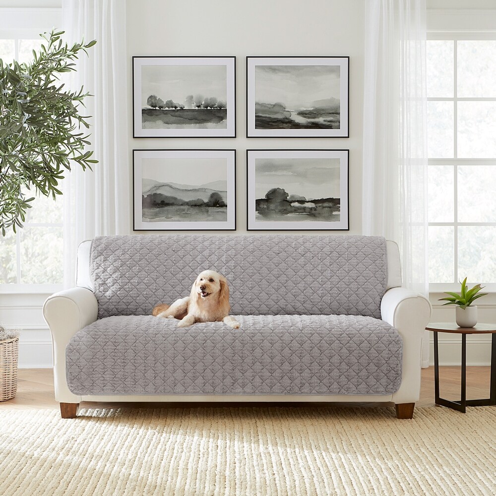 SureFit Alex Quilted Fur Furniture Protector   68x75