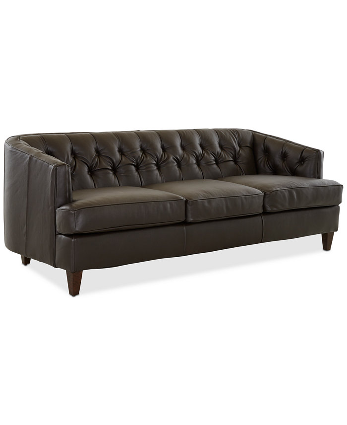 Macy's CLOSEOUT! Austian 88 Leather Sofa