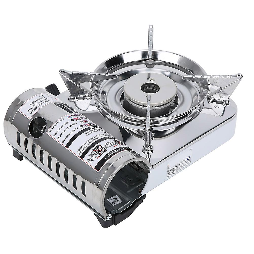 Msand#8209;8000 Portable Gas Stove Burner Camping Cassette Furnace Windproof For Camping Picnic Barbecuesilver