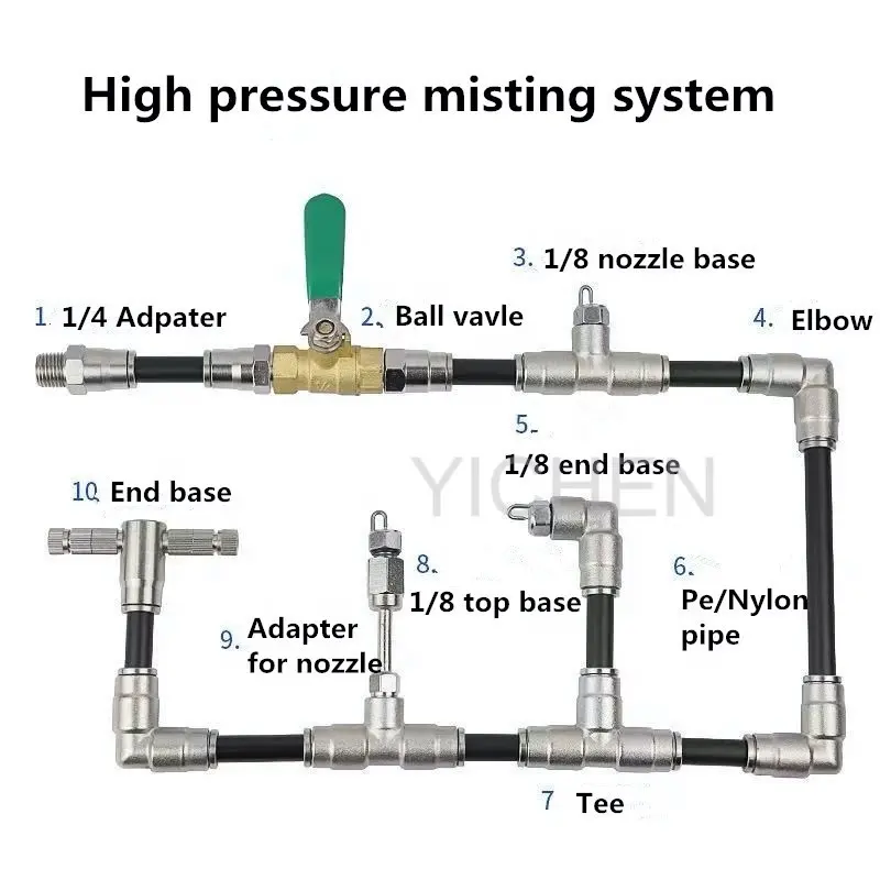 Watering misting system Sprayers nozzle SS mist nozzle outdoor fog cooling nozzle