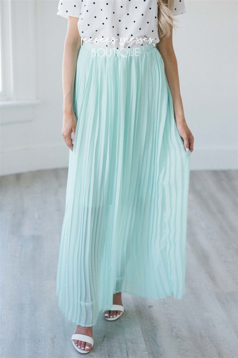 Chiffon Pleated Maxi Skirt