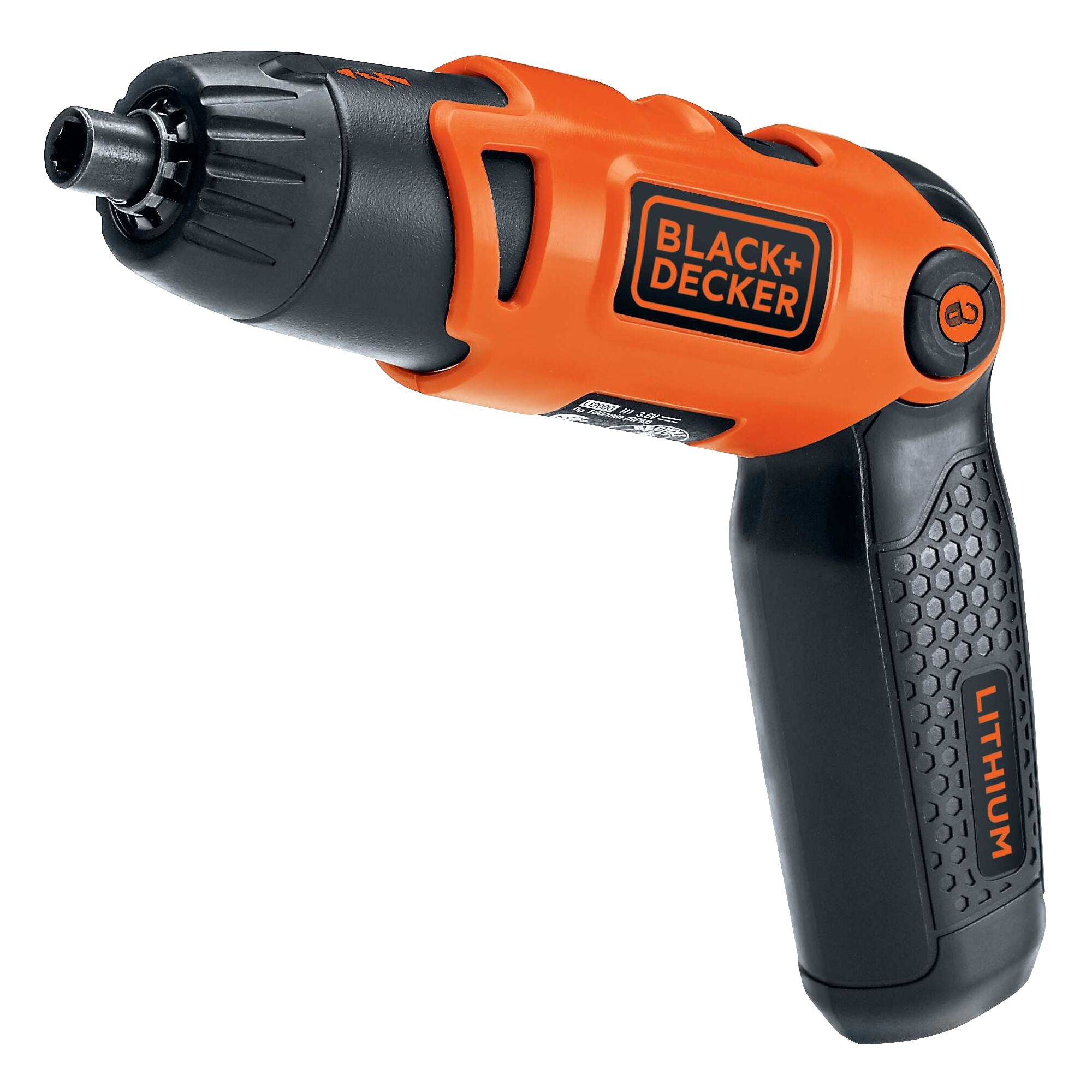 Cordless Screwdriver with Pivoting Handle, USB Charger and 2 Hex Shank Bits