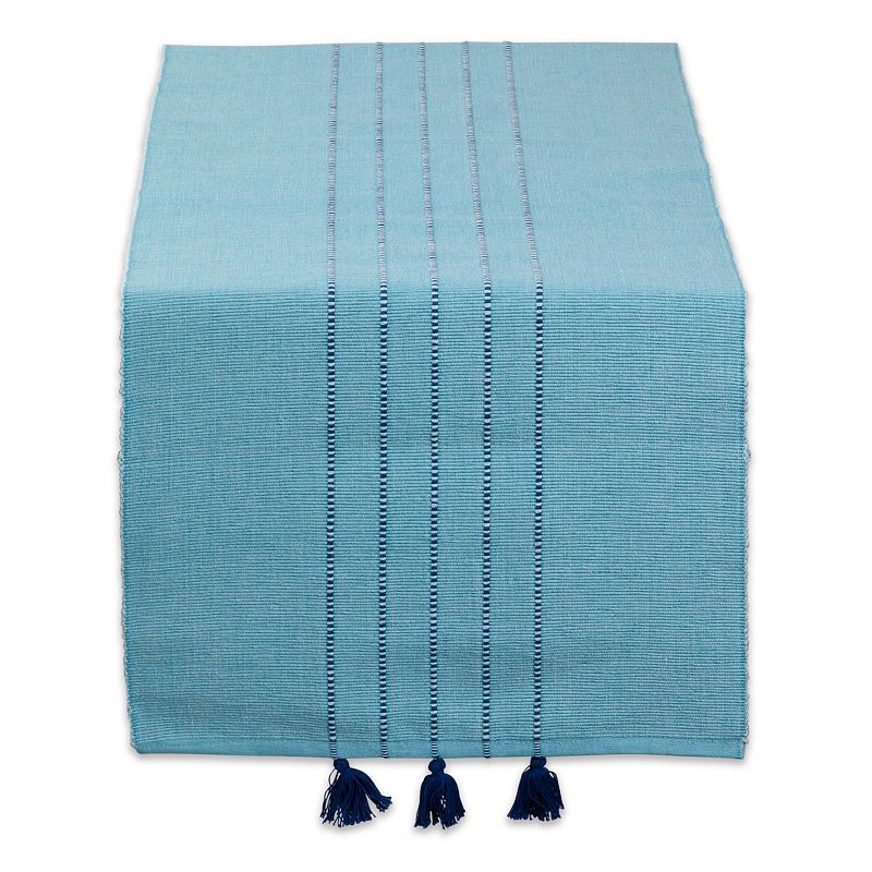 14 x 72 Sky Blue Rectangular Home and Kitchen Essentials Stripes Table Runner