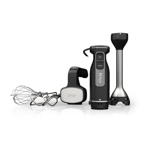 Ninja Foodi Power Mixer System， Black Immersion Blender and Hand-Mixer Combo， CI100