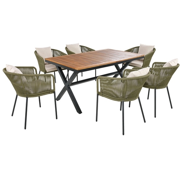 7 Piece Patio Dining Table and Chair Set