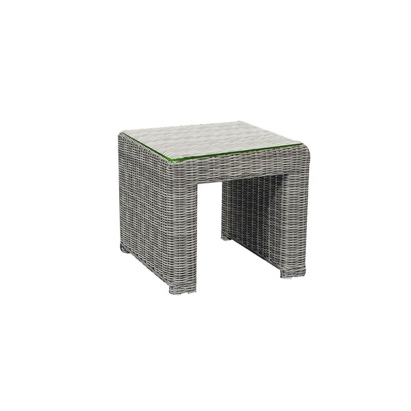 Savannah Aluminum/Resin Wicker End Table