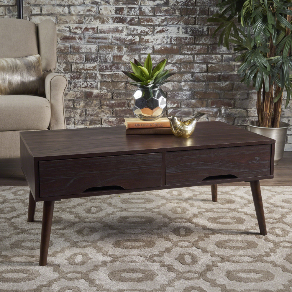 GDF Studio Naomi Mid Century Modern Finished Fiberboard Coffee Table   Midcentury   Coffee Tables   by GDFStudio  Houzz