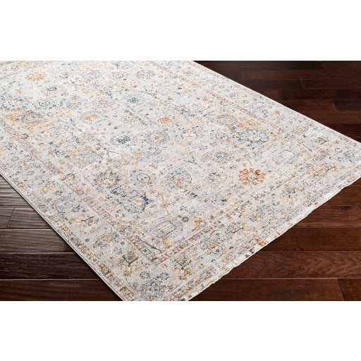 Laila Teal & Light Gray Rug