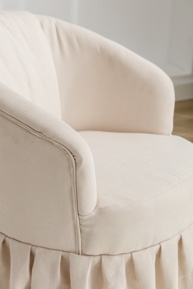 Linen Fabric Accent Swivel Chair Auditorium Chair ...