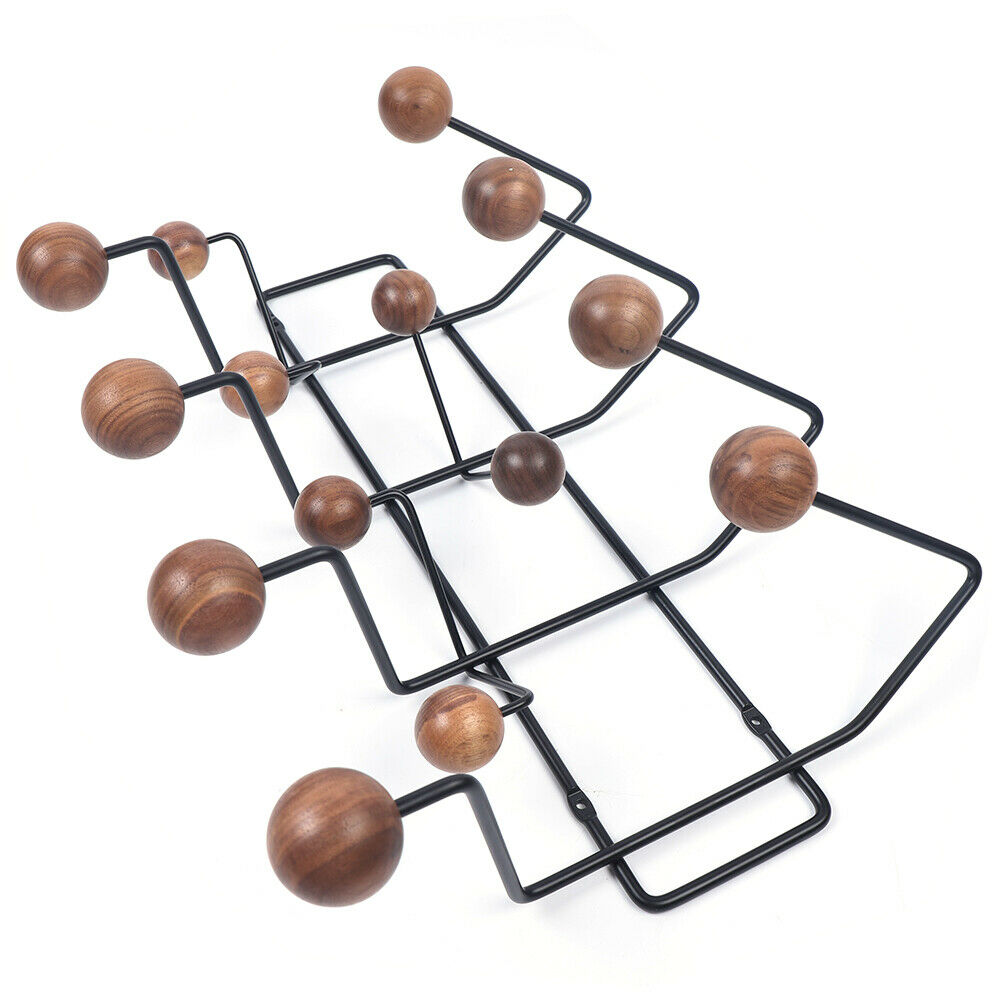 Wall Hanger Coat Rack Hang It All Candy Coat Rack Solid Walnut Wooden Balls Wood Wall Hanger Coat Rack Hang It All Candy Coat Rack Solid Walnut Wooden Balls HatandCoat Racks Wall-mounted Rack