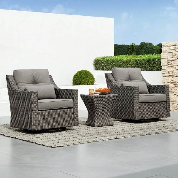 Murphy Outdoor Wicker Patio Furniture Swivel Glider Chair