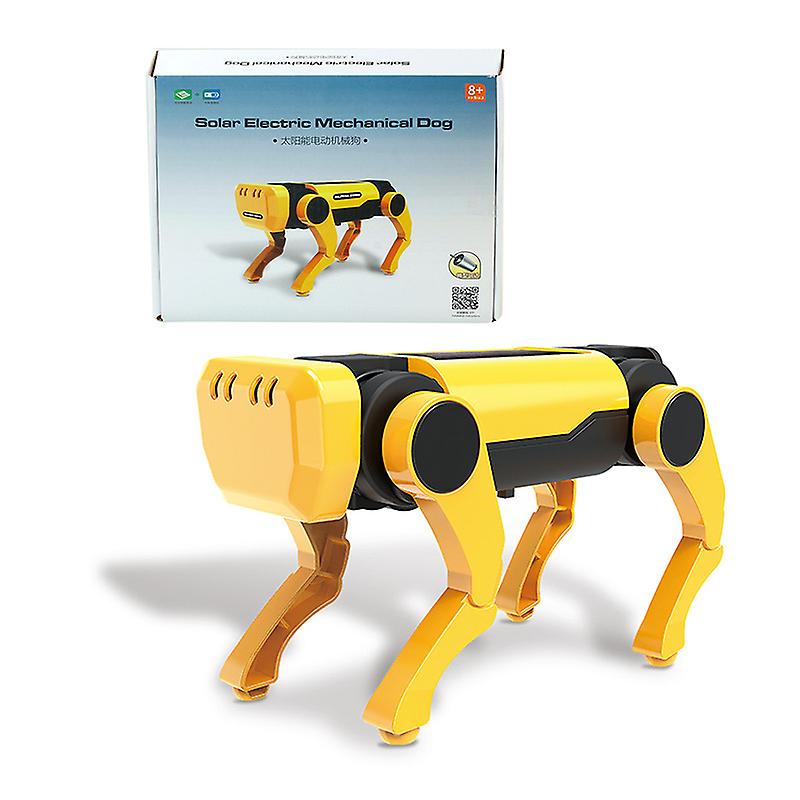 Solar Powered Electric Mechanical Dog Robot Science Technolog Educational Diy Assembly Toys Kids Intellectual Development Gifts