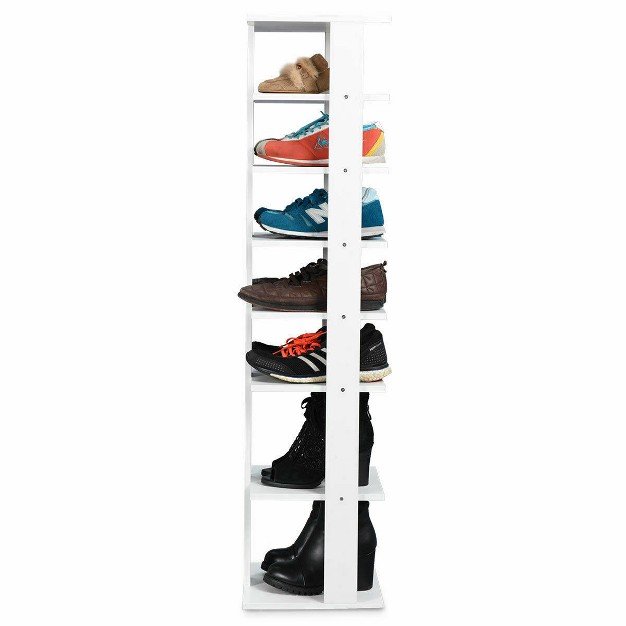 Costway Wooden Shoes Storage Stand 7 Tiers Shoe Rack Organizer Multi shoe Rack Shoebox