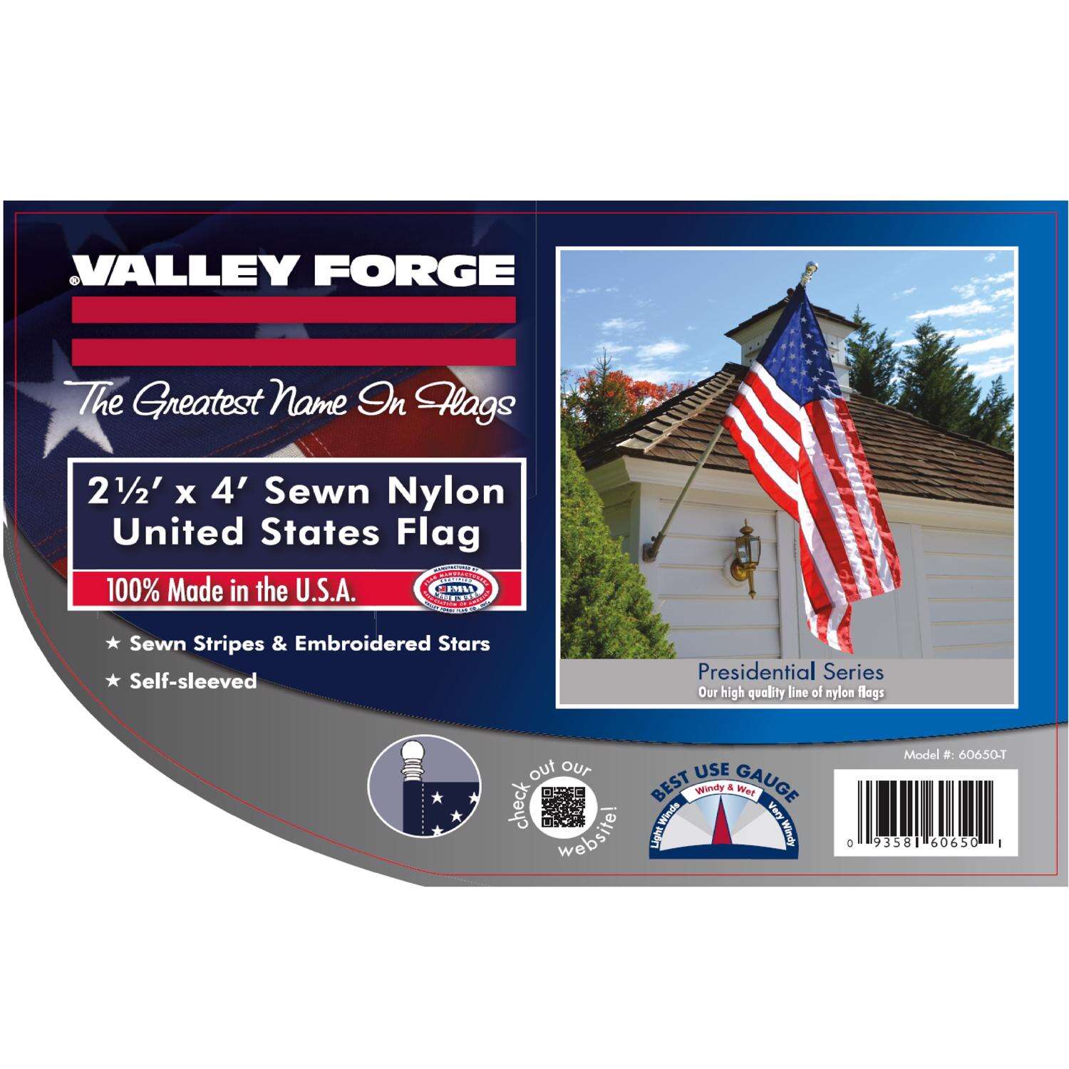 Valley Forge American Flag 30 in. H X 48 in. W