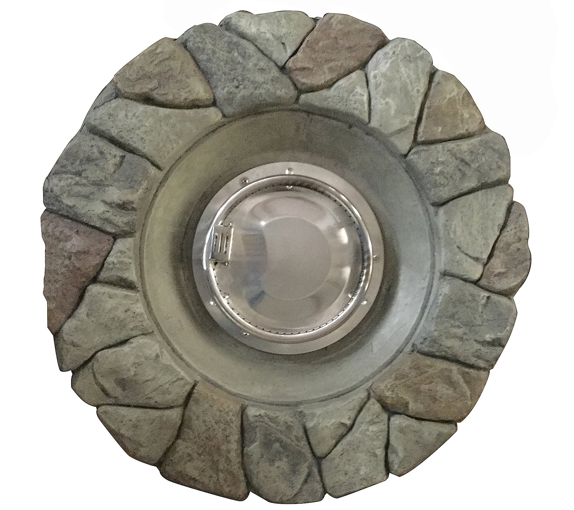 Teamson Home 28 Outdoor Round Stone Propane GaFire Pit