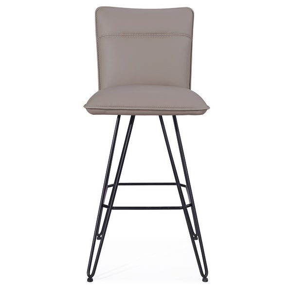 Demi Hairpin Leg Swivel Bar Stool in Taupe