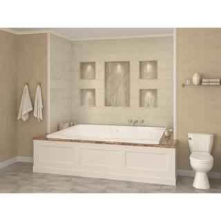 Universal Tubs Amethyst 6 ft. Acrylic Rectangular Drop-in Whirlpool Bathtub in White HD5472CWL