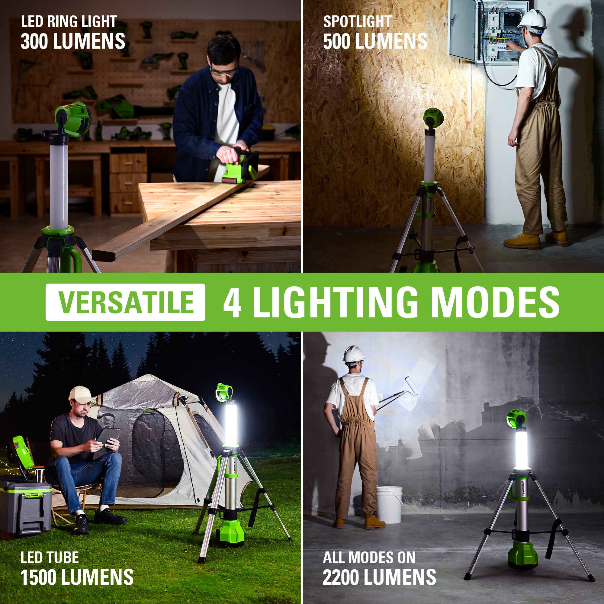 24V Cordless Battery 2-in-1 Standing Light (Tool Only)