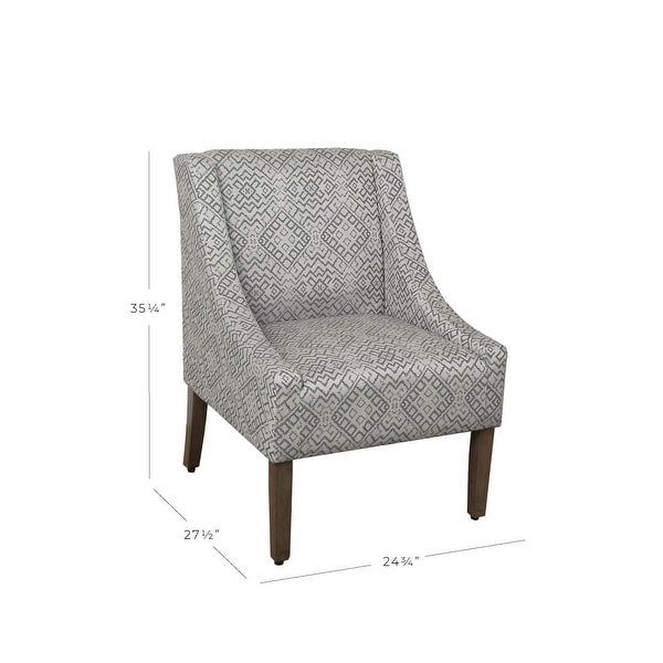 HomePop Swoop Accent Chair in Tonal Gray