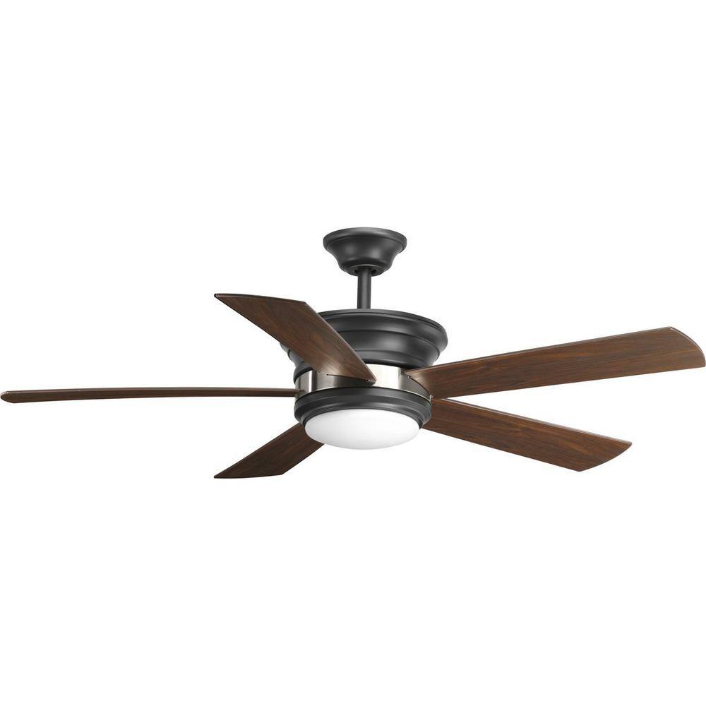 Progress Lighting Harranvale Collection 54 in. LED Indoor Graphite Industrial Ceiling Fan with Light Kit and Remote P2540-14330K