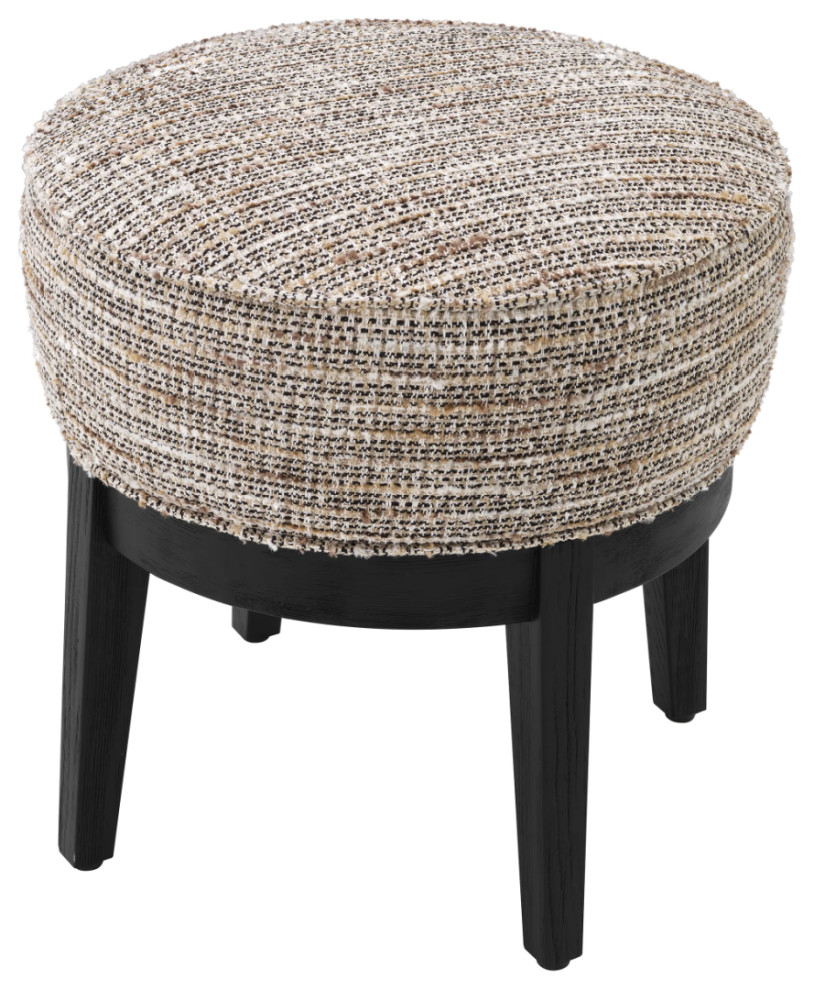 Wood Framed Round Stool  Eichholtz Jarrett   Transitional   Footstools And Ottomans   by Oroa   Distinctive Furniture  Houzz