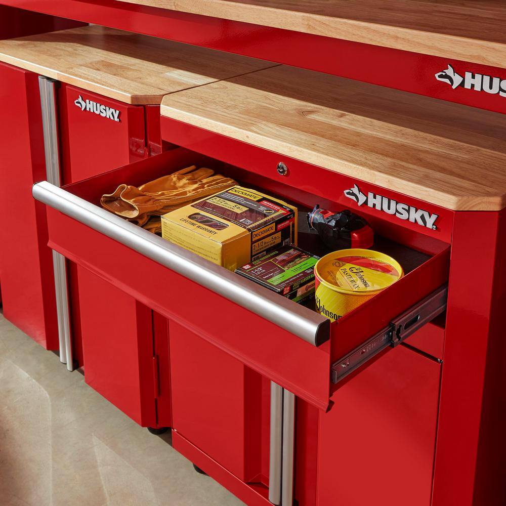 Husky 8-Piece Ready-to-Assemble Steel Garage Storage System in Red (133 in. W x 98 in. H x 24 in. D) G13310SR-US