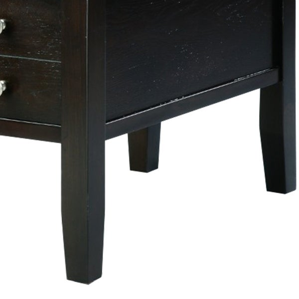 Amiable Chairside Table， Dark Espresso