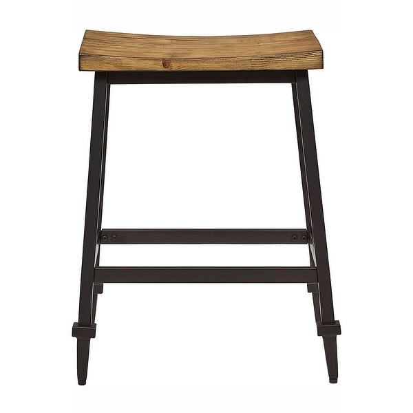 Hillsdale Trevino Metal Backless Counter Height Stool， Set of 2 - 24.75H X 19W X 14D