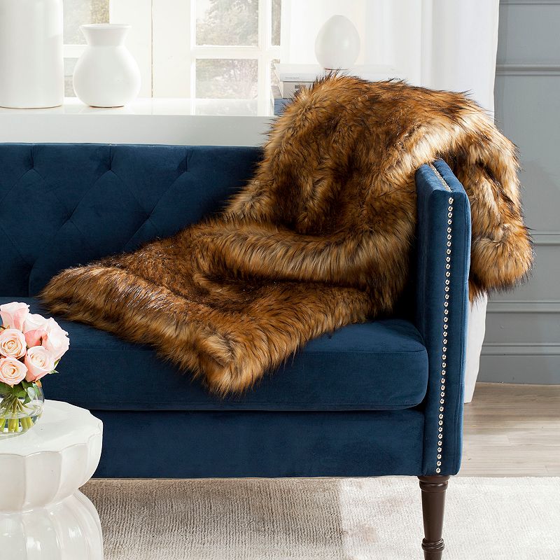 Safavieh Racoon Faux Fur Throw