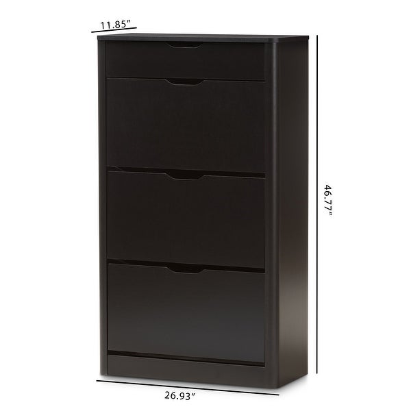 Contemporary Black Wood Storage Cabinet by Baxton Studio - - 16693513