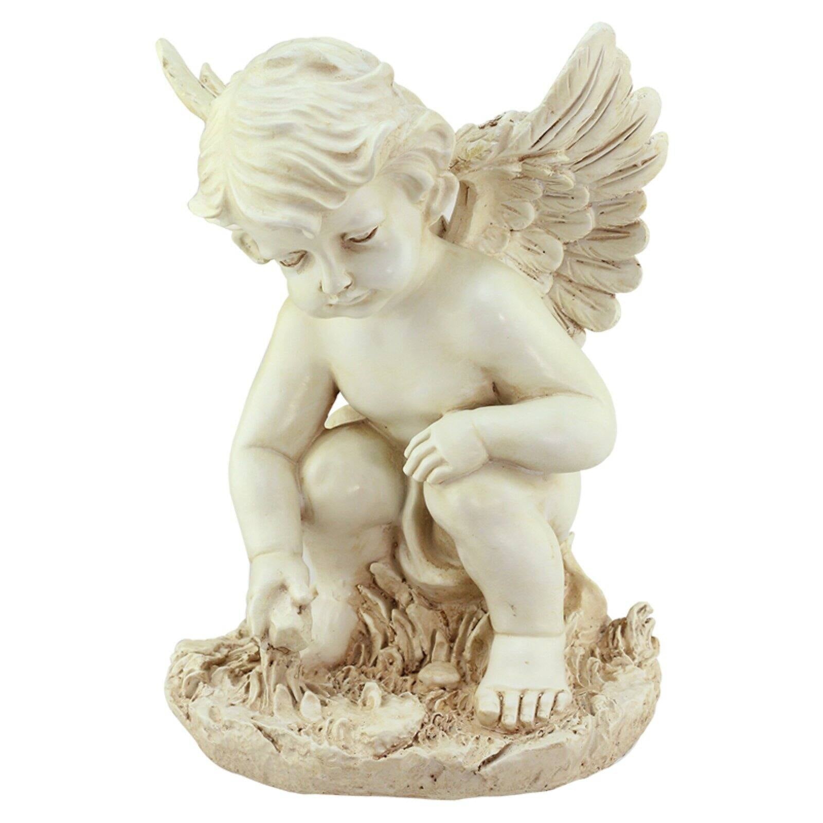 Northlight Heavenly Gardens Sitting Cherub Angel Outdoor Garden Statue