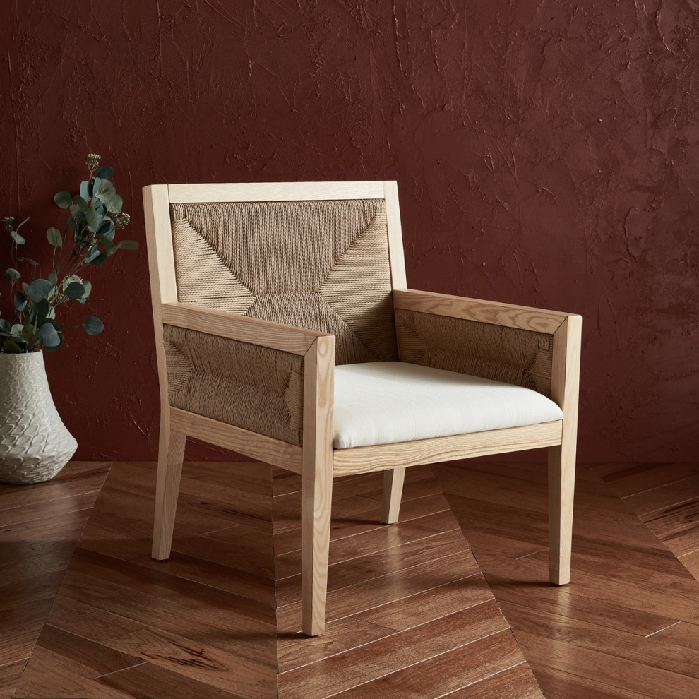 Safavieh Couture Emilio Woven Accent Chair   Beach Style   Armchairs And Accent Chairs   by Safavieh  Houzz