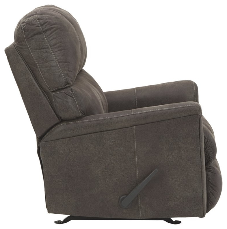 Signature Design by Ashley Navi Rocker Recliner in Smoke   Contemporary   Recliner Chairs   by Homesquare  Houzz