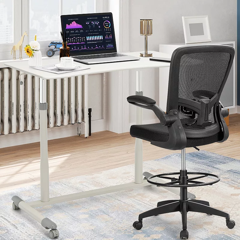 Height Adjustable Computer Desk Sit to Stand Rolling Table