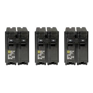 Square D Homeline 50 Amp 2-Pole Circuit Breaker (3-Pack) HOM250CP3