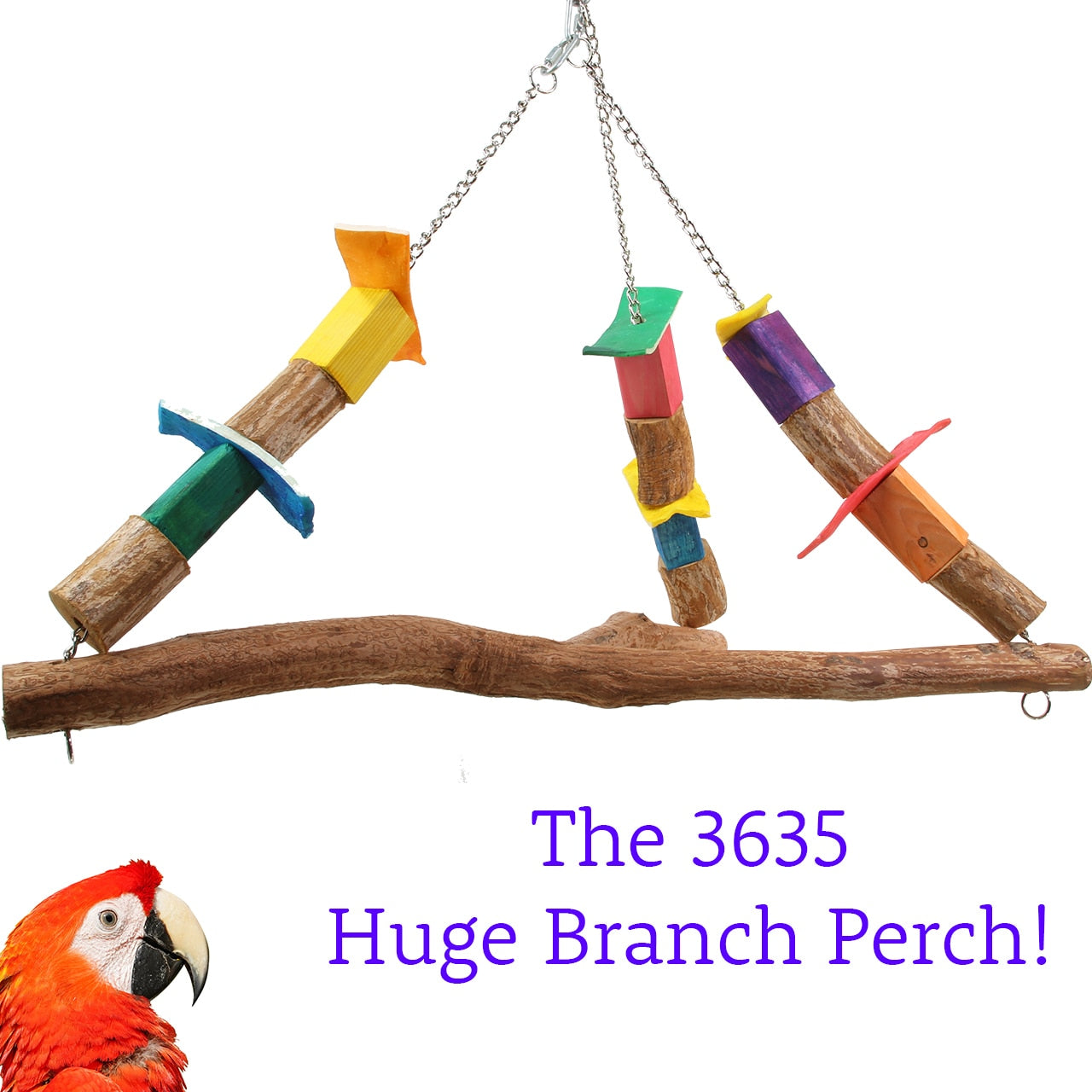 3635 Huge Branch Perch Swing Bird Toy