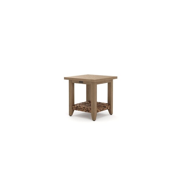 Winston Cayman Seagrass Weave Heritage Brown Side Table