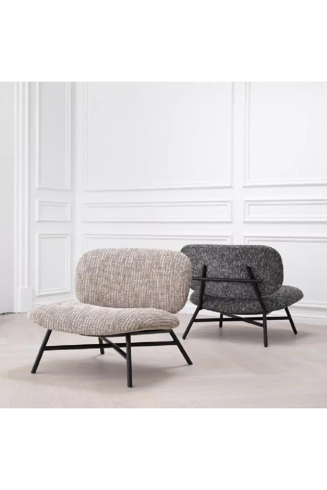 Beige Upholstered Retro Chair  Eichholtz Madsen   Midcentury   Armchairs And Accent Chairs   by Oroa   Distinctive Furniture  Houzz