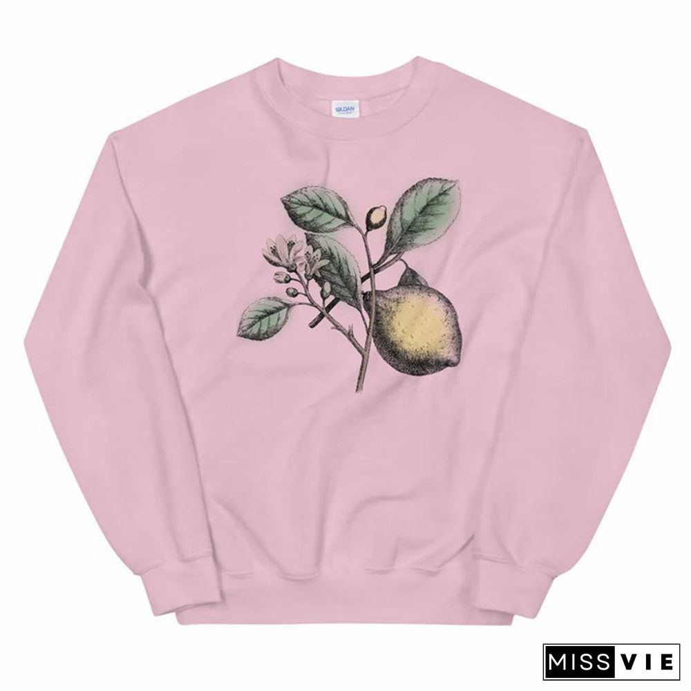 Lemon Botanical Vintage Image Unisex Sweatshirt