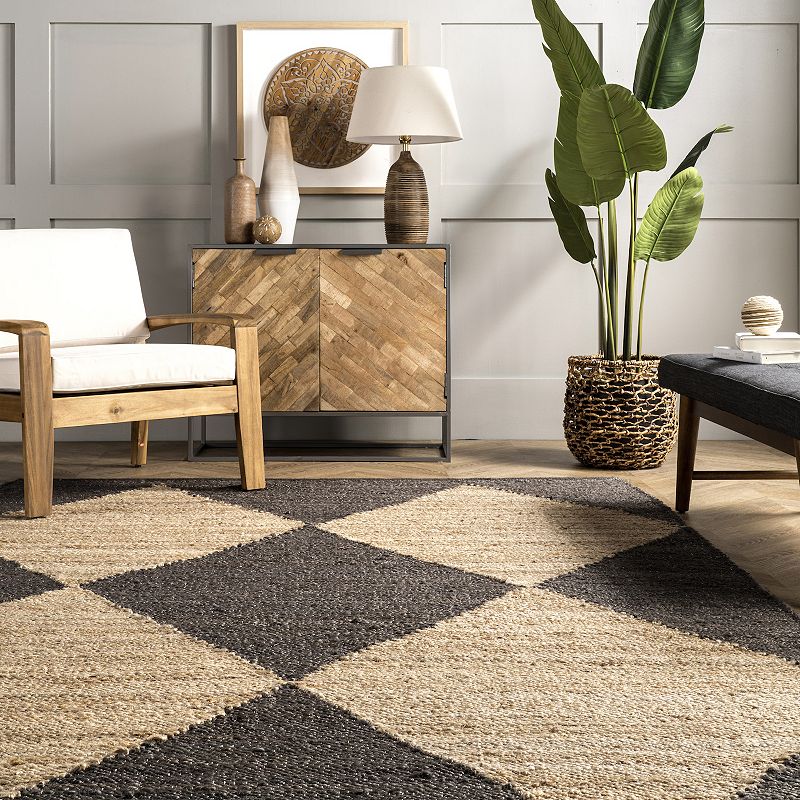 nuLOOM Pandora Diamond Jute Area Rug