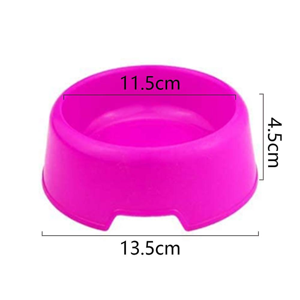 Pet Plastic Bowls Dog And Cat Supply Plastic Food Feeding Water Dish Bowl Feede-rose Red