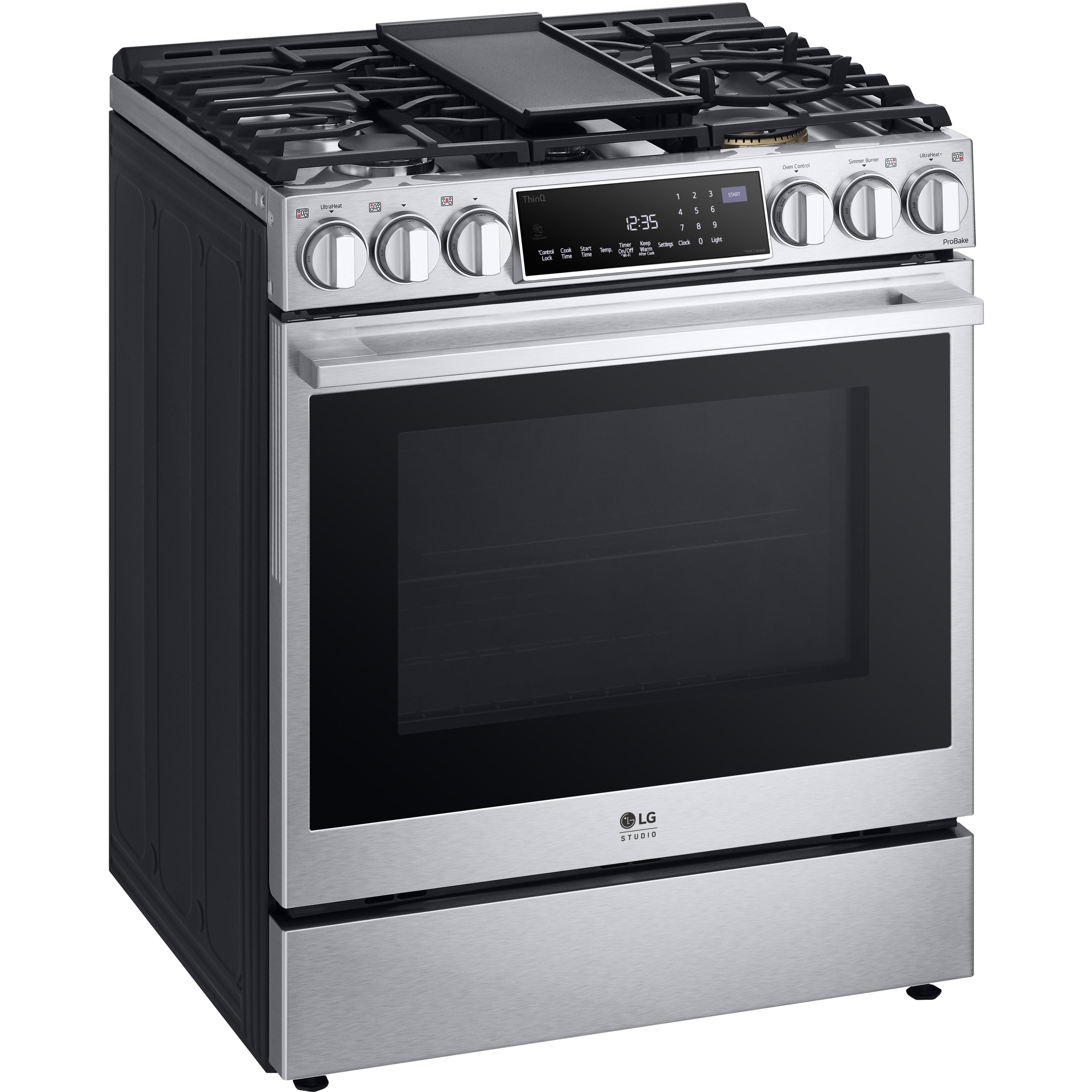 LG 30-inch Slide-in Gas Range with Convection Technology LSGS6338F