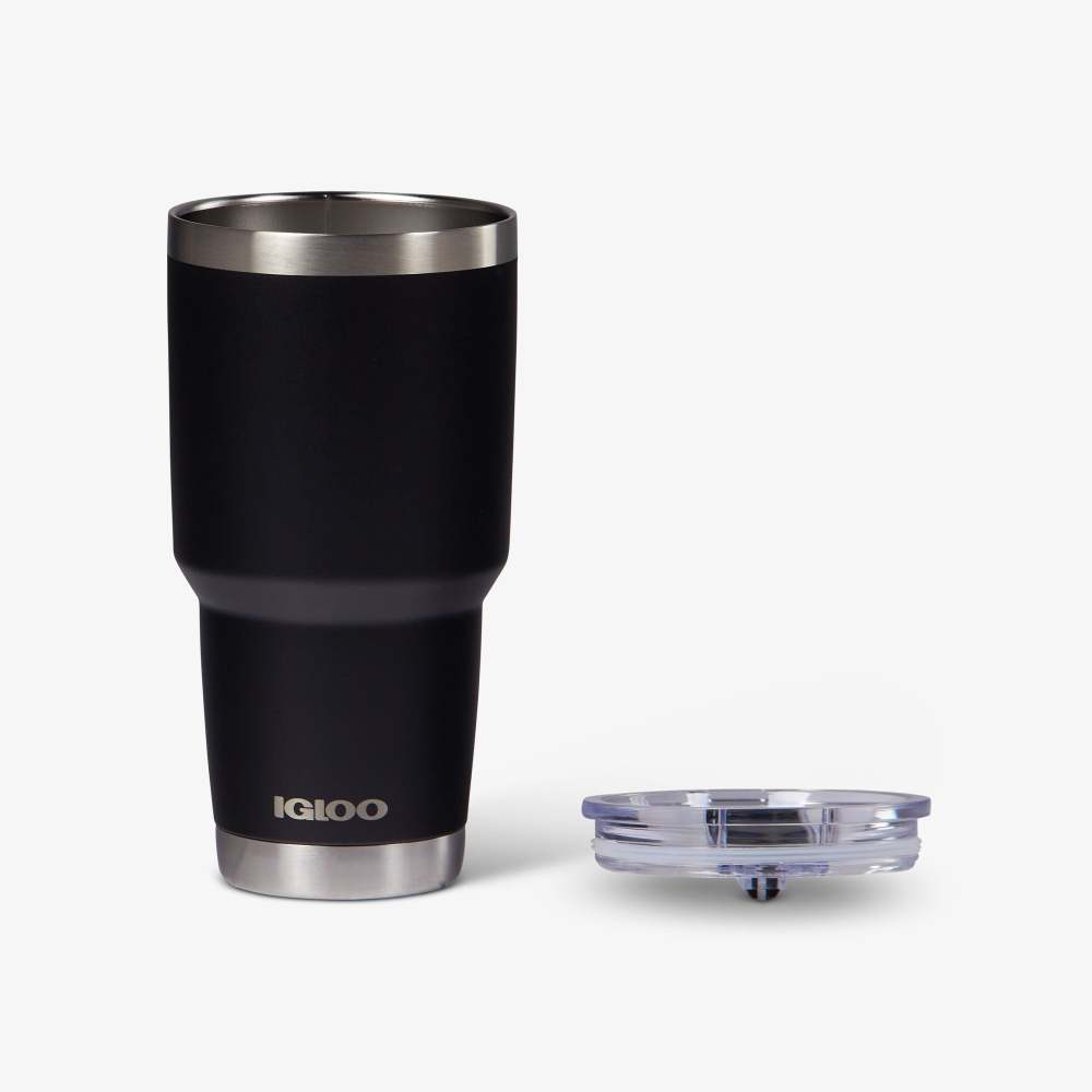 Igloo Tumbler Reusable Hot/Cold Stainless Steel Black 27oz ;