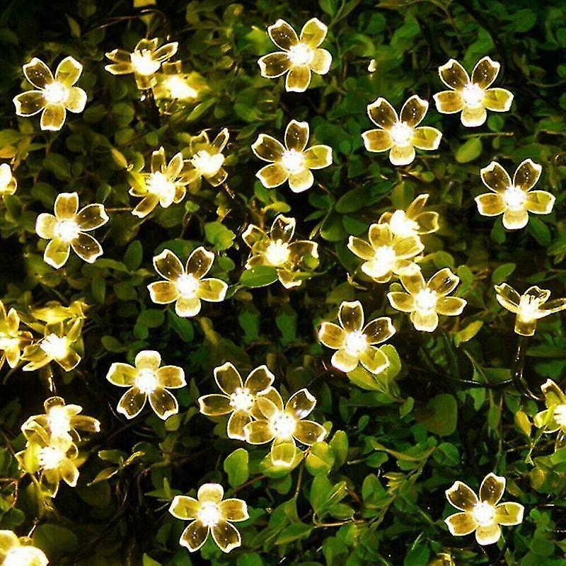 Outdoor Solar Flower String Lights Waterproof 200led Fairy Light Decorations For Christmas Tree Garden Patio Fence Yard